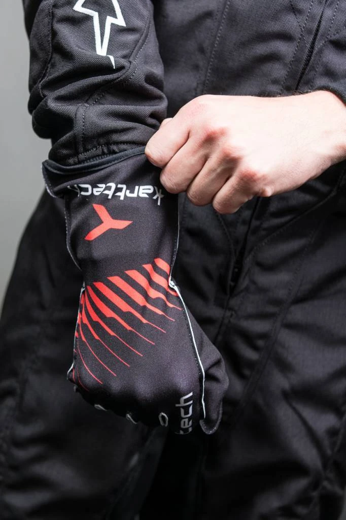 Karttech Karting Gloves Eagle Black Red 1 Karttech Karting Gloves Eagle Black Red