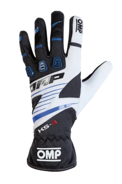 OMP KS-3 Gloves Black/Blue/White