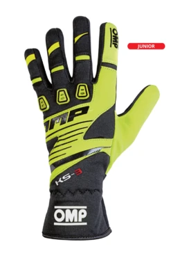OMP KS-3 Gloves Black/Yellow Junior