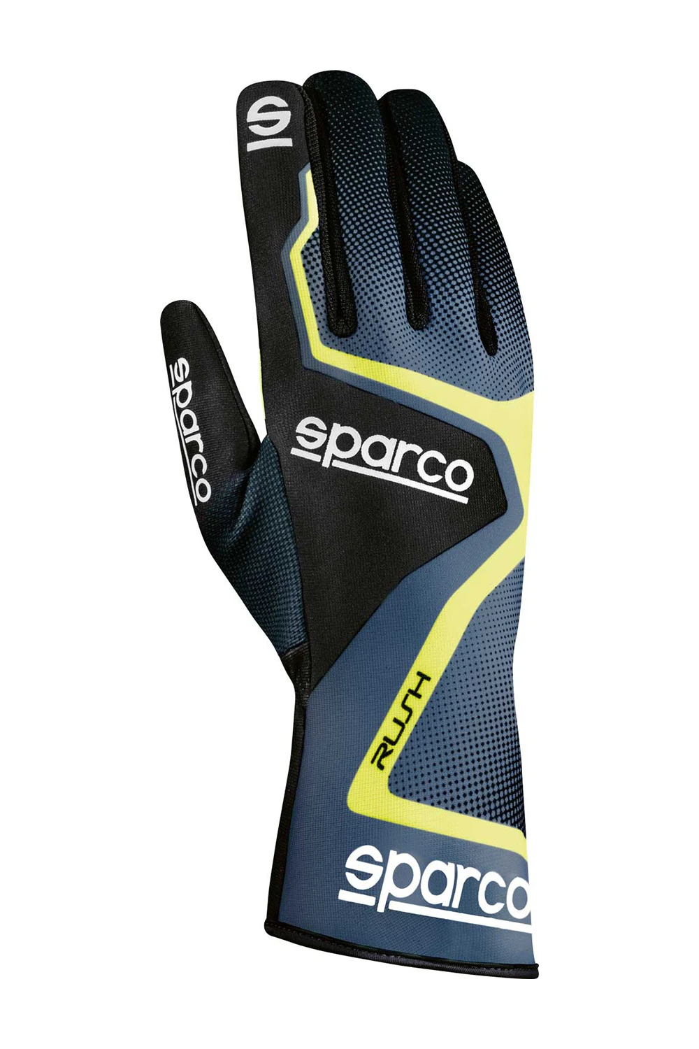 Sparco Rush Gloves Grey Yellow 1 Sparco Rush Gloves Grey Yellow