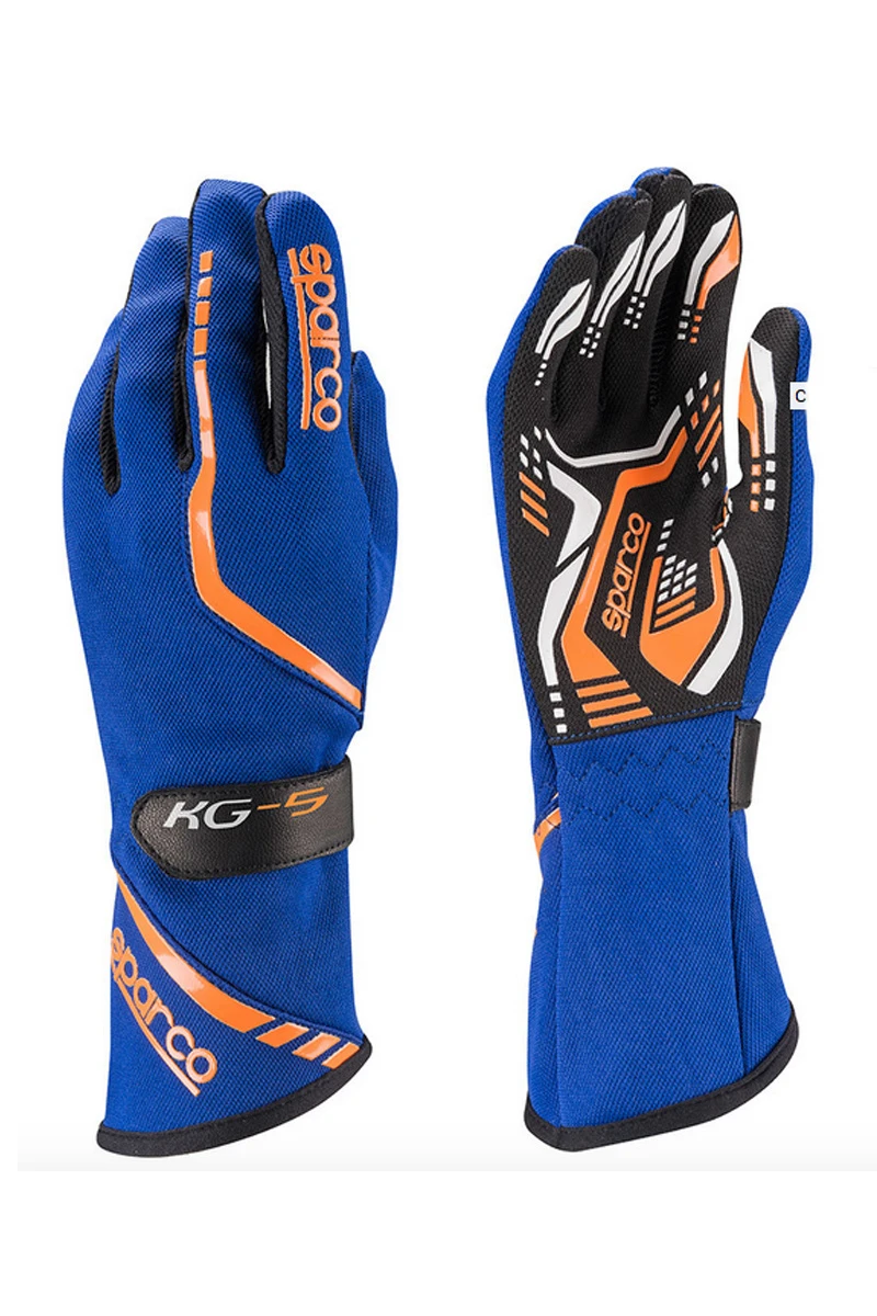 Sparco Torpedo KG-5 2016 Gloves Blue Orange 1 Sparco Torpedo KG-5 2016 Gloves Blue Orange