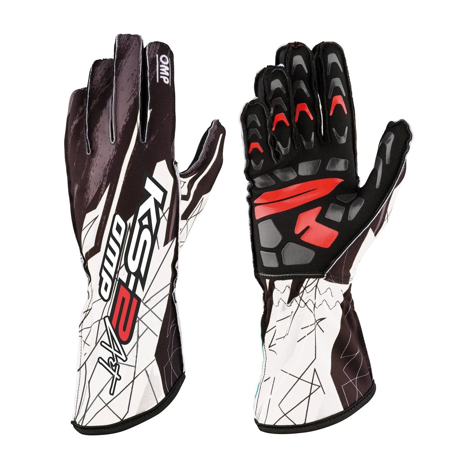 OMP Italy KS-2 ART Karting Gloves White 3 OMP Italy KS-2 ART Karting Gloves White - Image 3