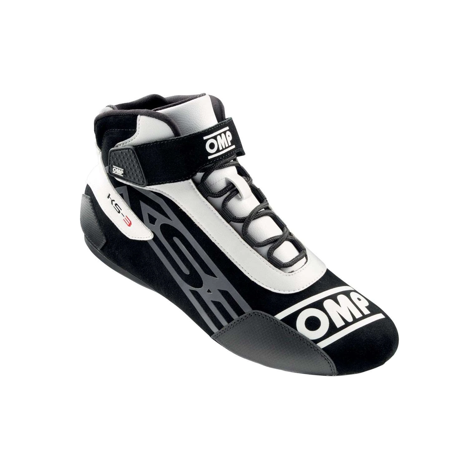 OMP Italy KS-3 MY21 Karting Shoes Black/White 2 OMP Italy KS-3 MY21 Karting Shoes Black/White - Image 2