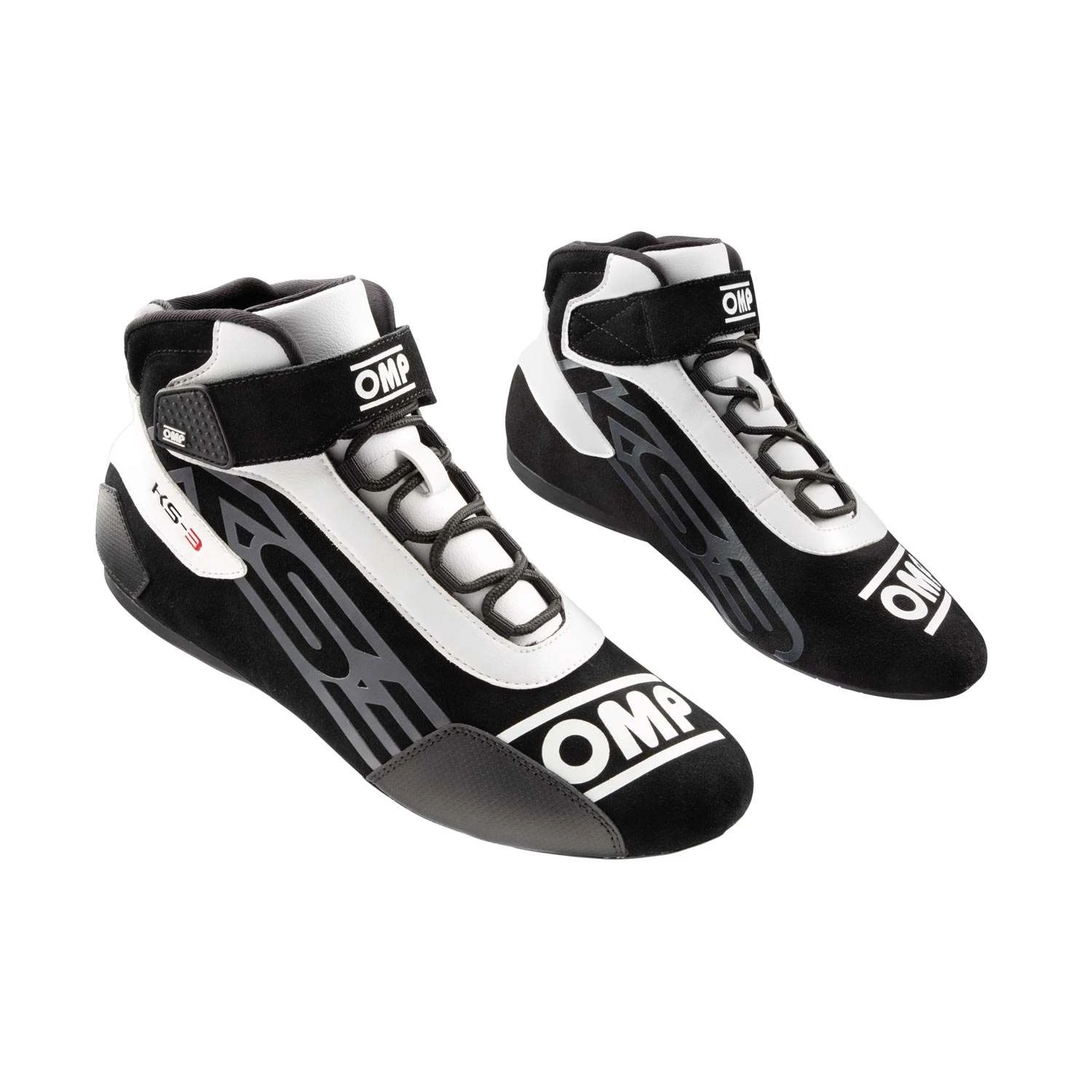 OMP Italy KS-3 MY21 Karting Shoes Black/White 1 OMP Italy KS-3 MY21 Karting Shoes Black/White