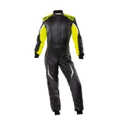 OMP Italy TECNICA EVO MY21 Racing Suit Black-Yellow (FIA Homologation)