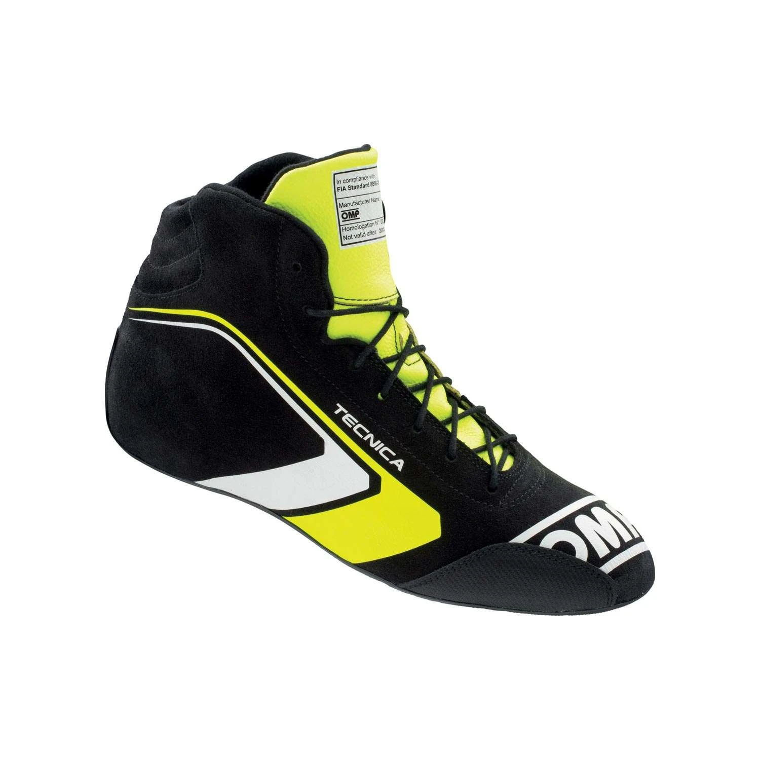 OMP Italy TECNICA MY21 Racing Shoes Black/Yellow (FIA ) 2 OMP Italy TECNICA MY21 Racing Shoes Black/Yellow (FIA ) - Image 2