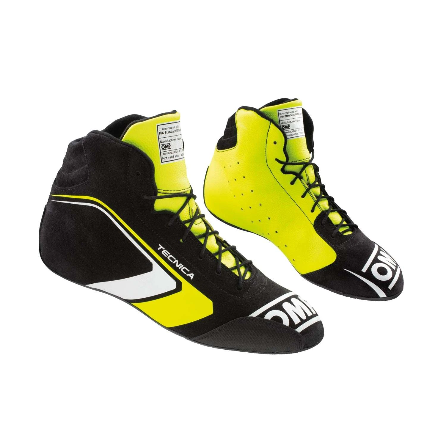 OMP Italy TECNICA MY21 Racing Shoes Black/Yellow (FIA ) 1 OMP Italy TECNICA MY21 Racing Shoes Black/Yellow (FIA )