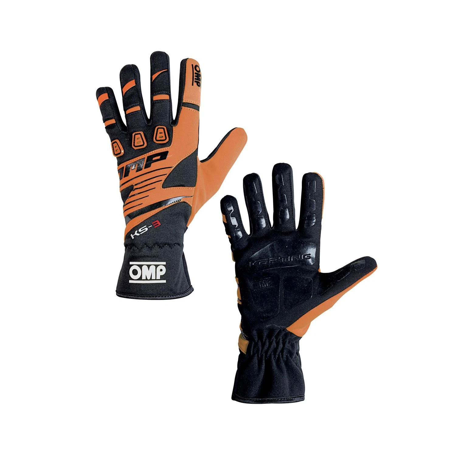 OMP KS-3 MY18 Karting Gloves Black/orange 3 OMP KS-3 MY18 Karting Gloves Black/orange - Image 3