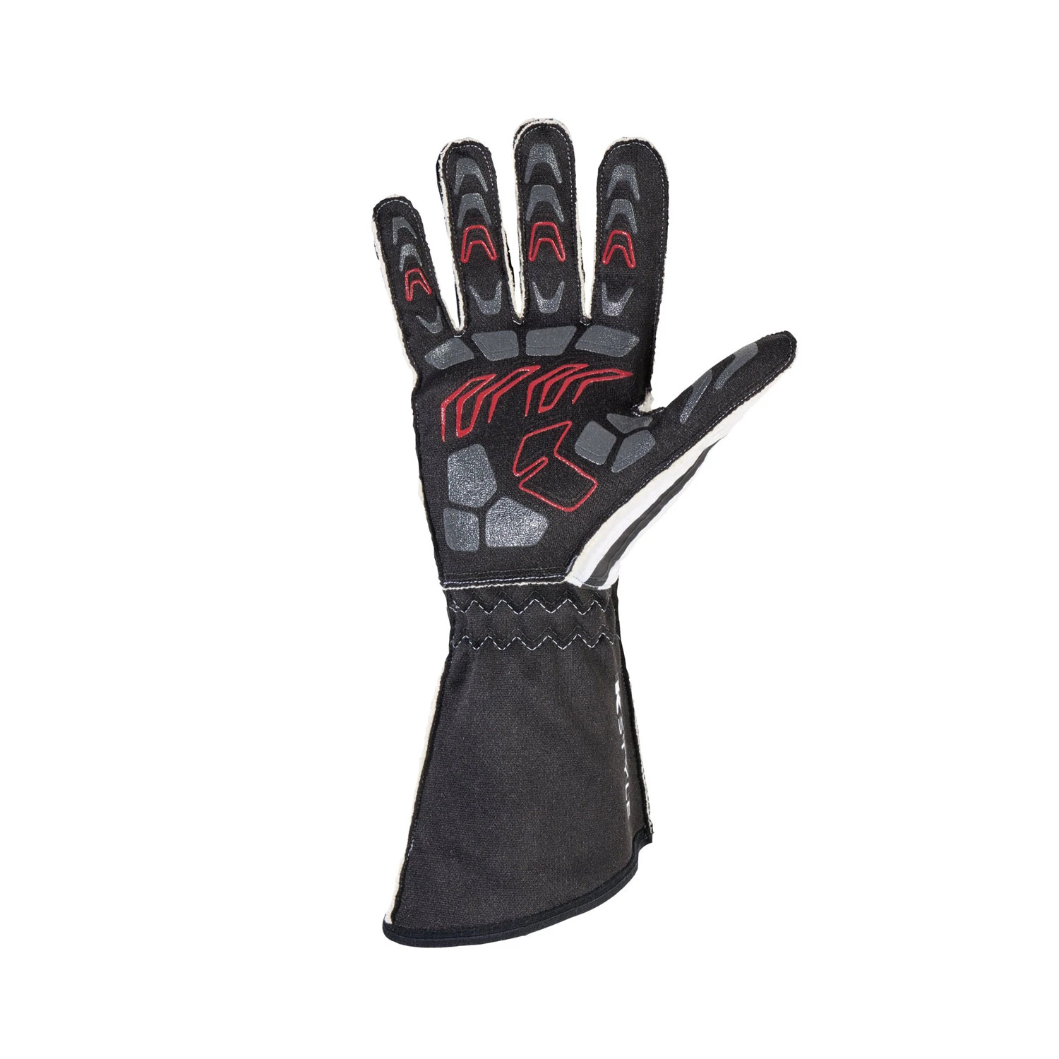 OMP Racing Italy KS-1R Kating Gloves Black/White/Silver 2 OMP Racing Italy KS-1R Kating Gloves Black/White/Silver - Image 2