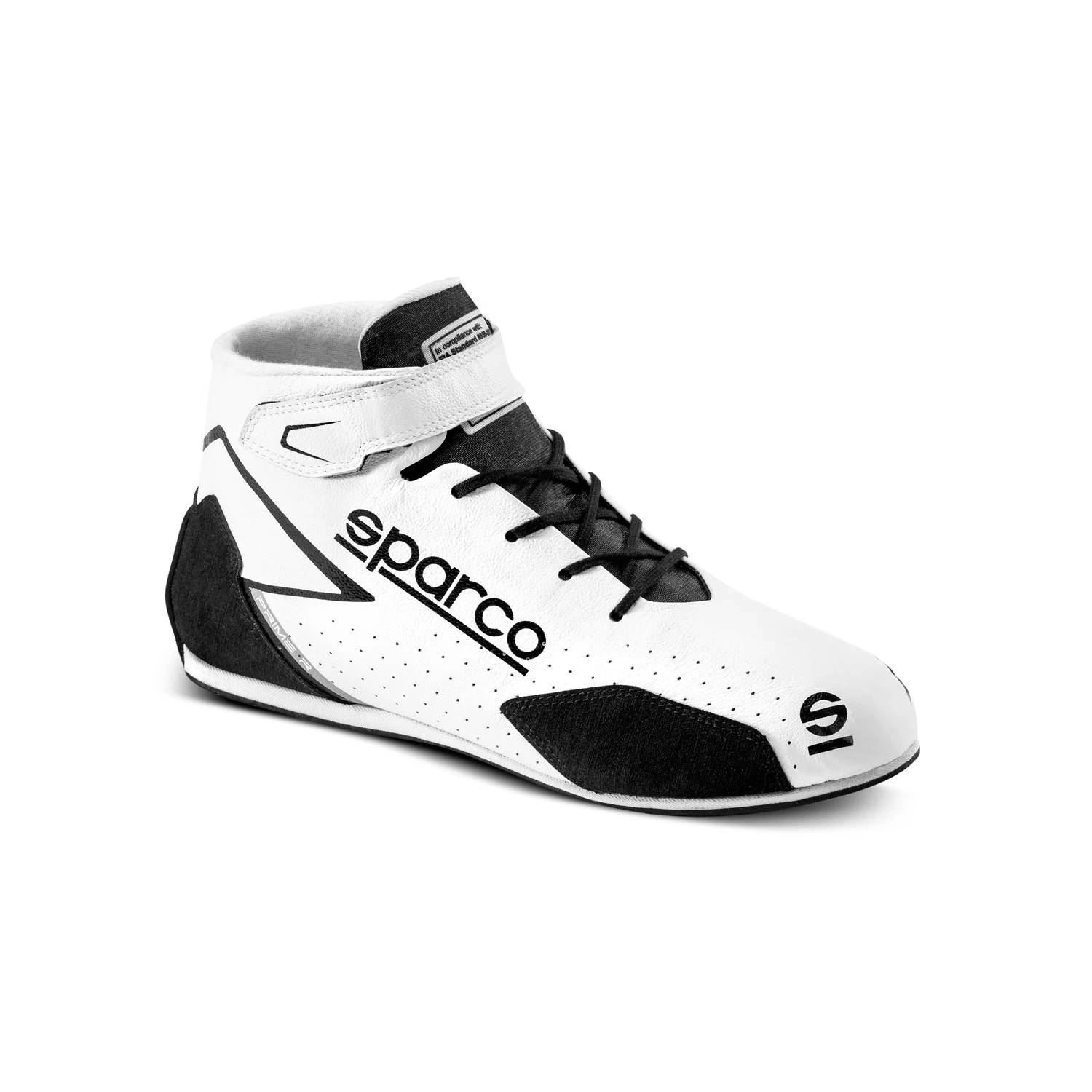 Sparco Italy PRIME R Racing Shoes White/Black (FIA) 2 Sparco Italy PRIME R Racing Shoes White/Black (FIA) - Image 2