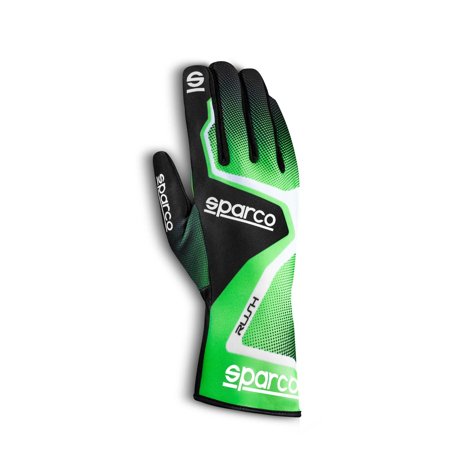 Sparco Italy RUSH MY20 Karting Gloves Green-black 1 Sparco Italy RUSH MY20 Karting Gloves Green-black