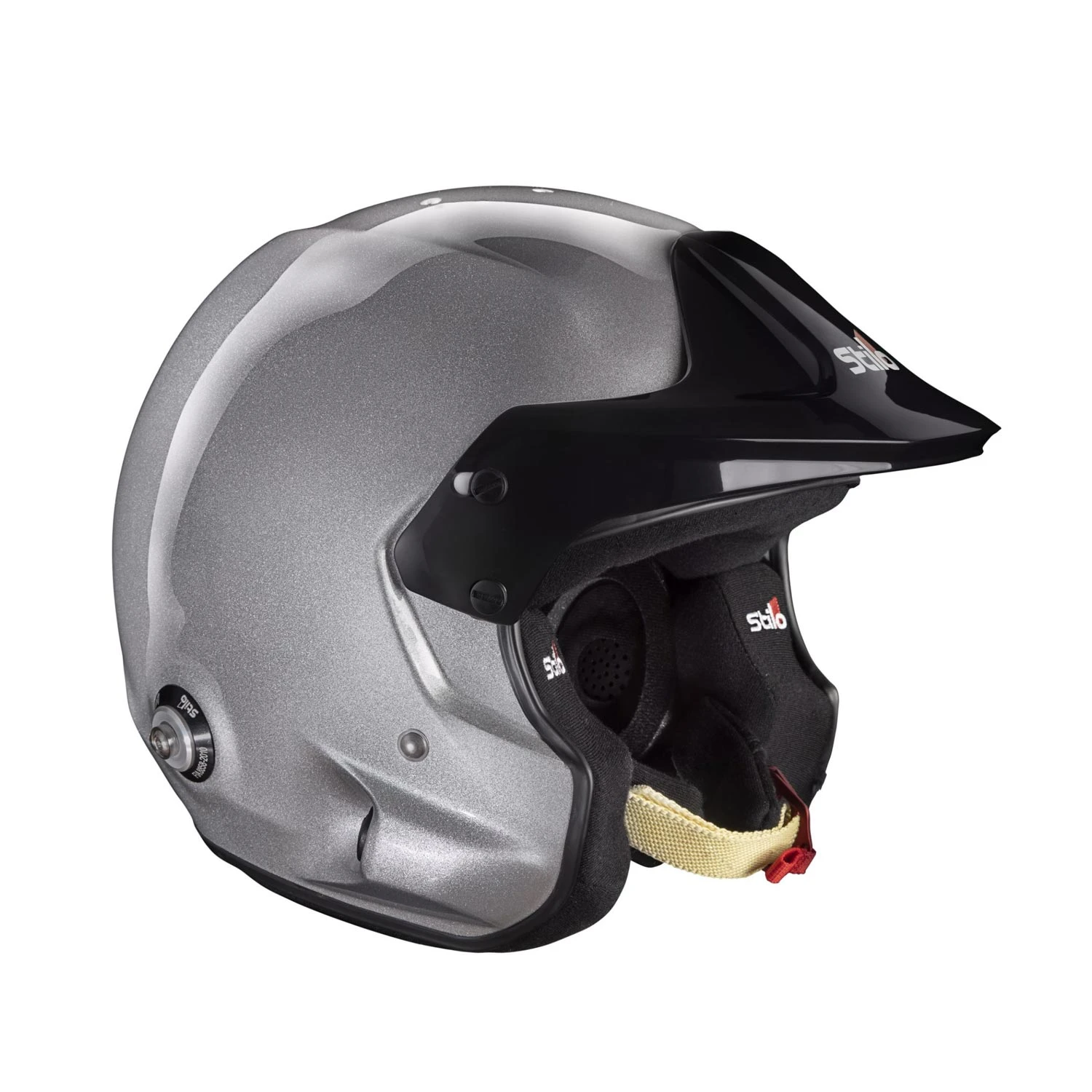 Stilo Italy Venti TROPHY JET Hans Helmet Silver (FIA-SNELL) 3 Stilo Italy Venti TROPHY JET Hans Helmet Silver (FIA-SNELL) - Image 3